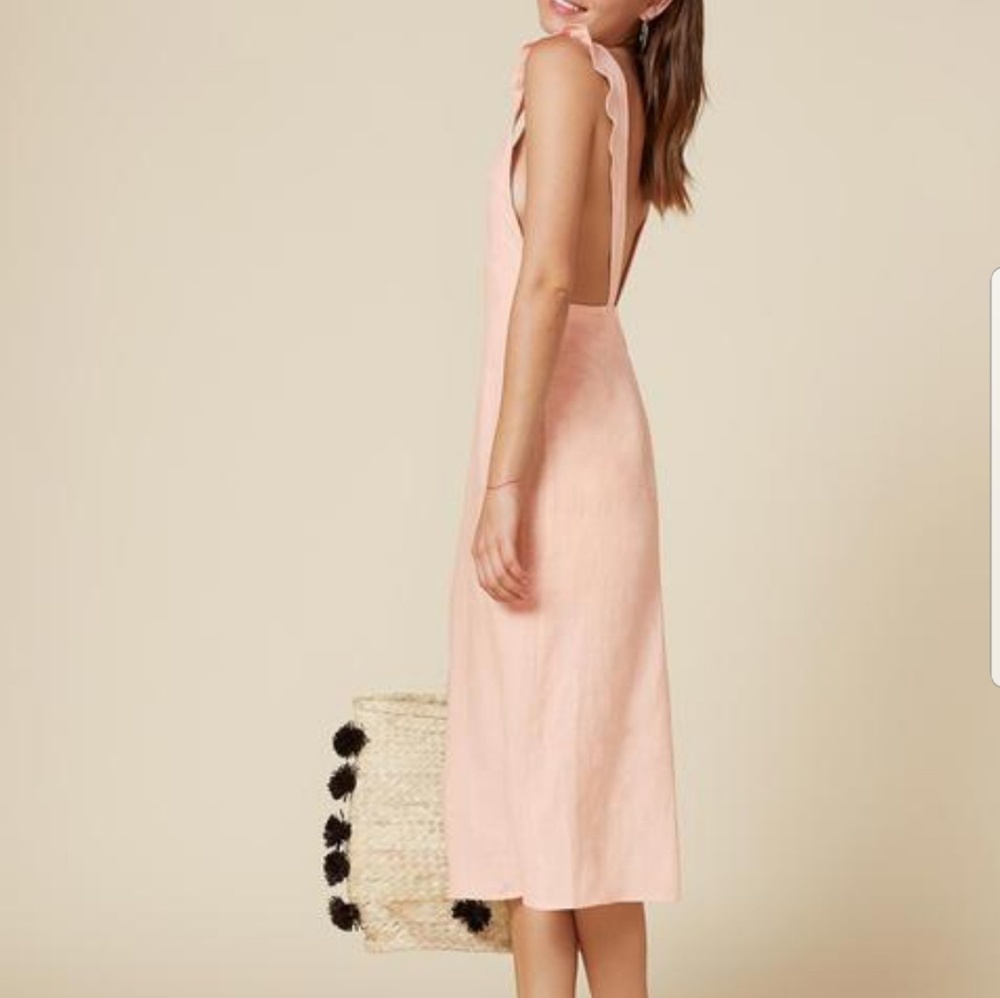 Reformation Lorikeet Dress in Rose White - Picture 2 of 4